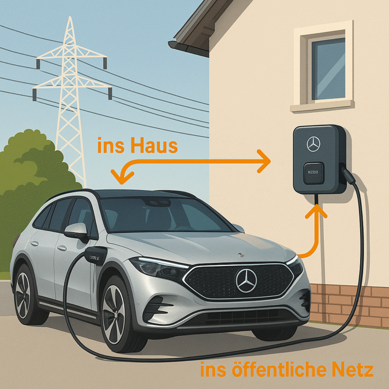 Bidirektionales Laden macht Mercedes-Benz am 2026 möglich.(Quelle: generiert von DALL-E)